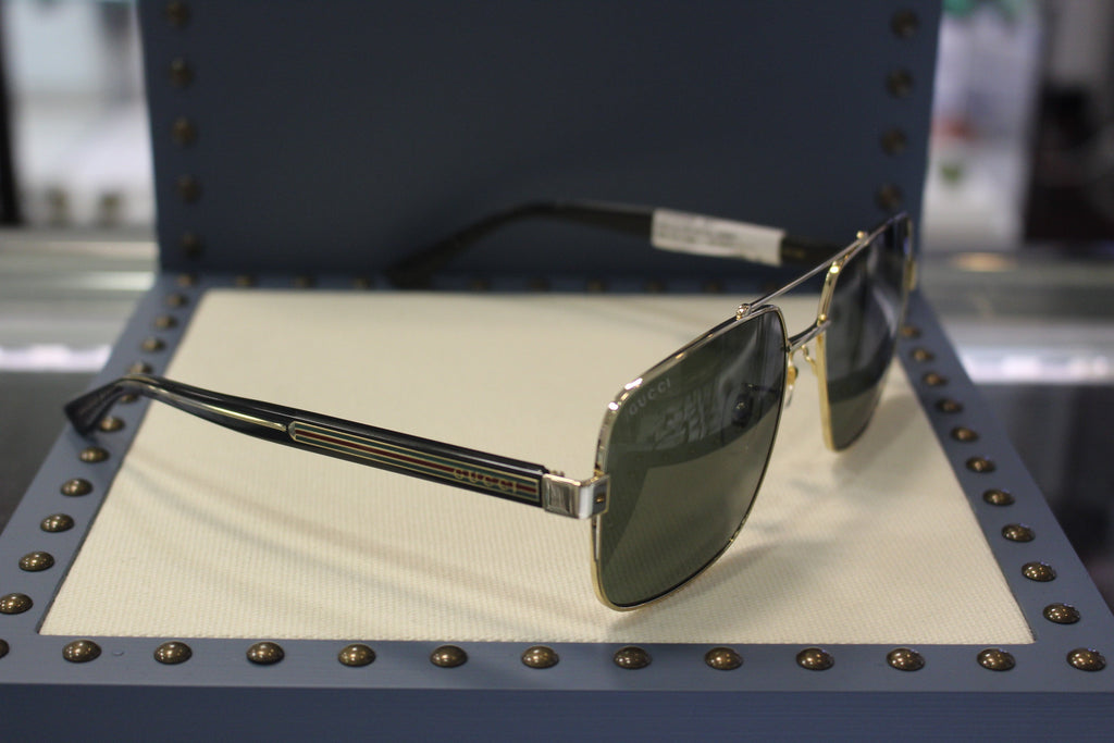 Gucci GG0529S-001 60 Men’s Sunglasses | Gold Metal