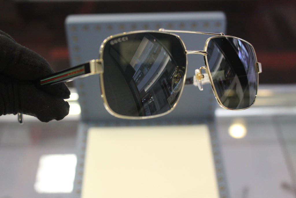 Gucci GG0529S-001 60 Men’s Sunglasses | Gold Metal
