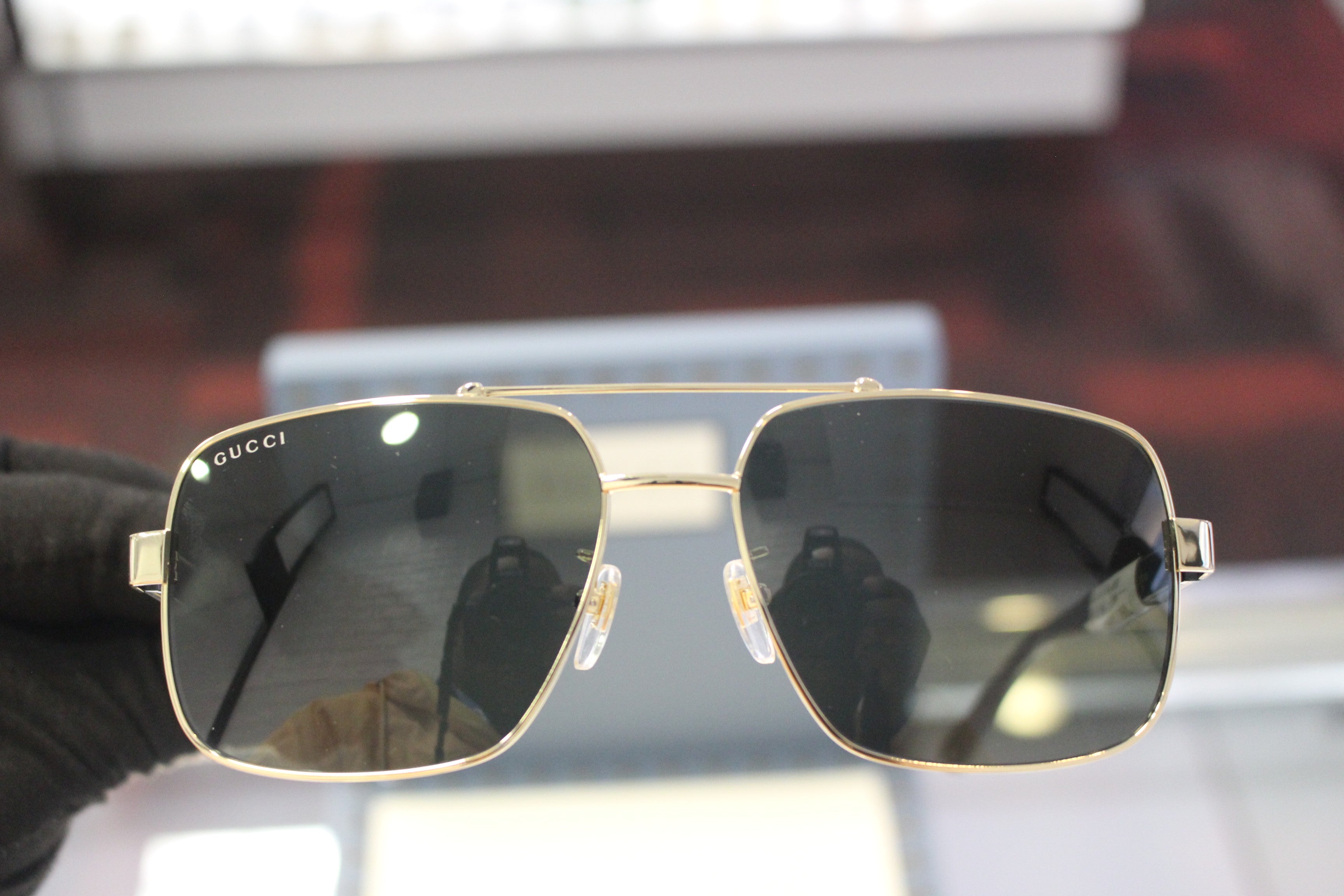 Gucci GG0529S-001 60 Men’s Sunglasses | Gold Metal