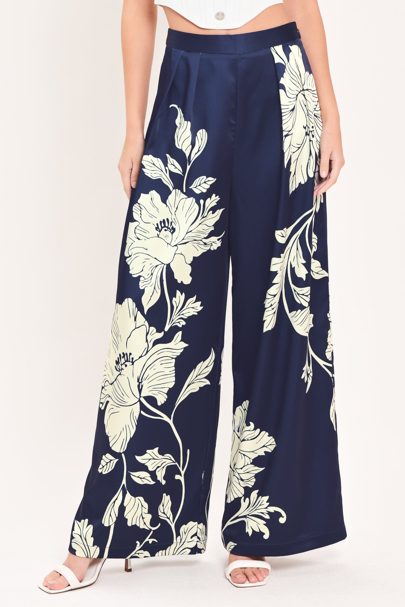 WOVEN WIDE LEG PANTS