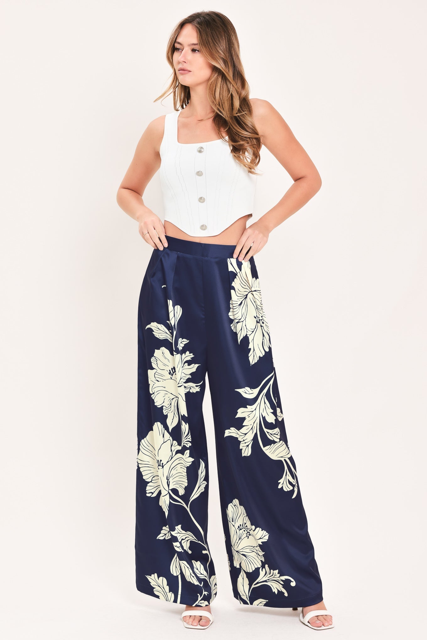 WOVEN WIDE LEG PANTS