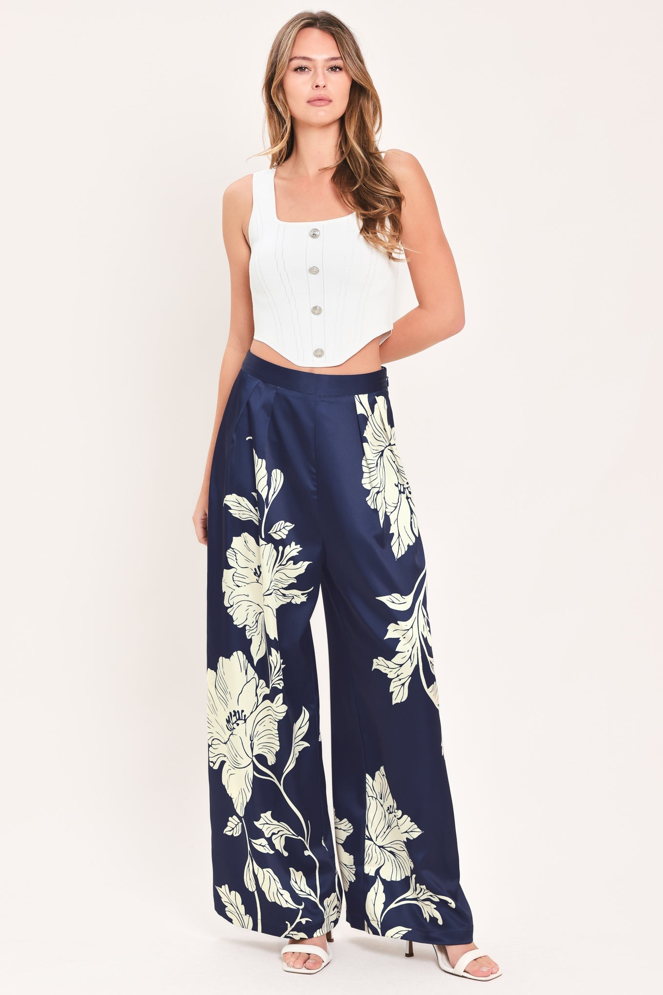WOVEN WIDE LEG PANTS
