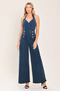 BLUE JEAN  DENIM JUMPSUIT