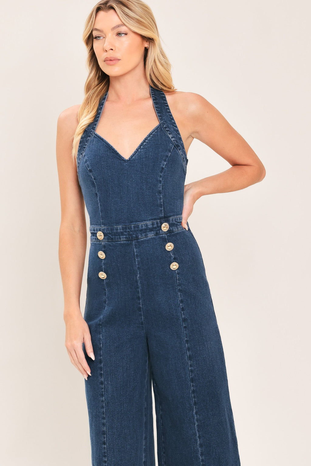 BLUE JEAN  DENIM JUMPSUIT