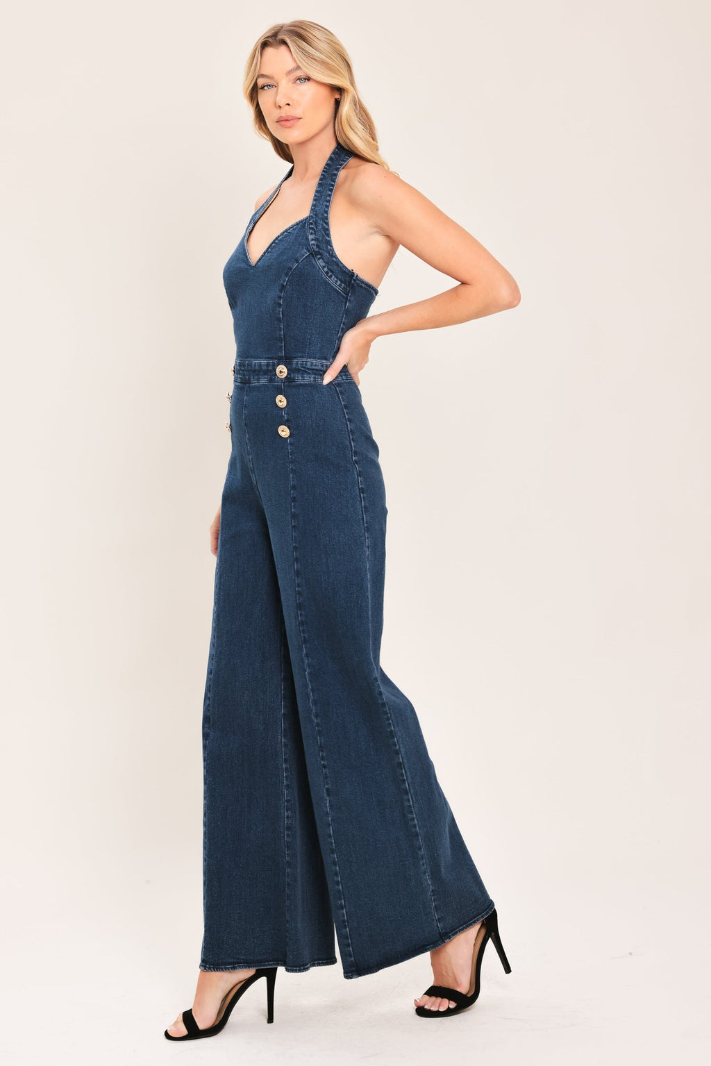 BLUE JEAN  DENIM JUMPSUIT