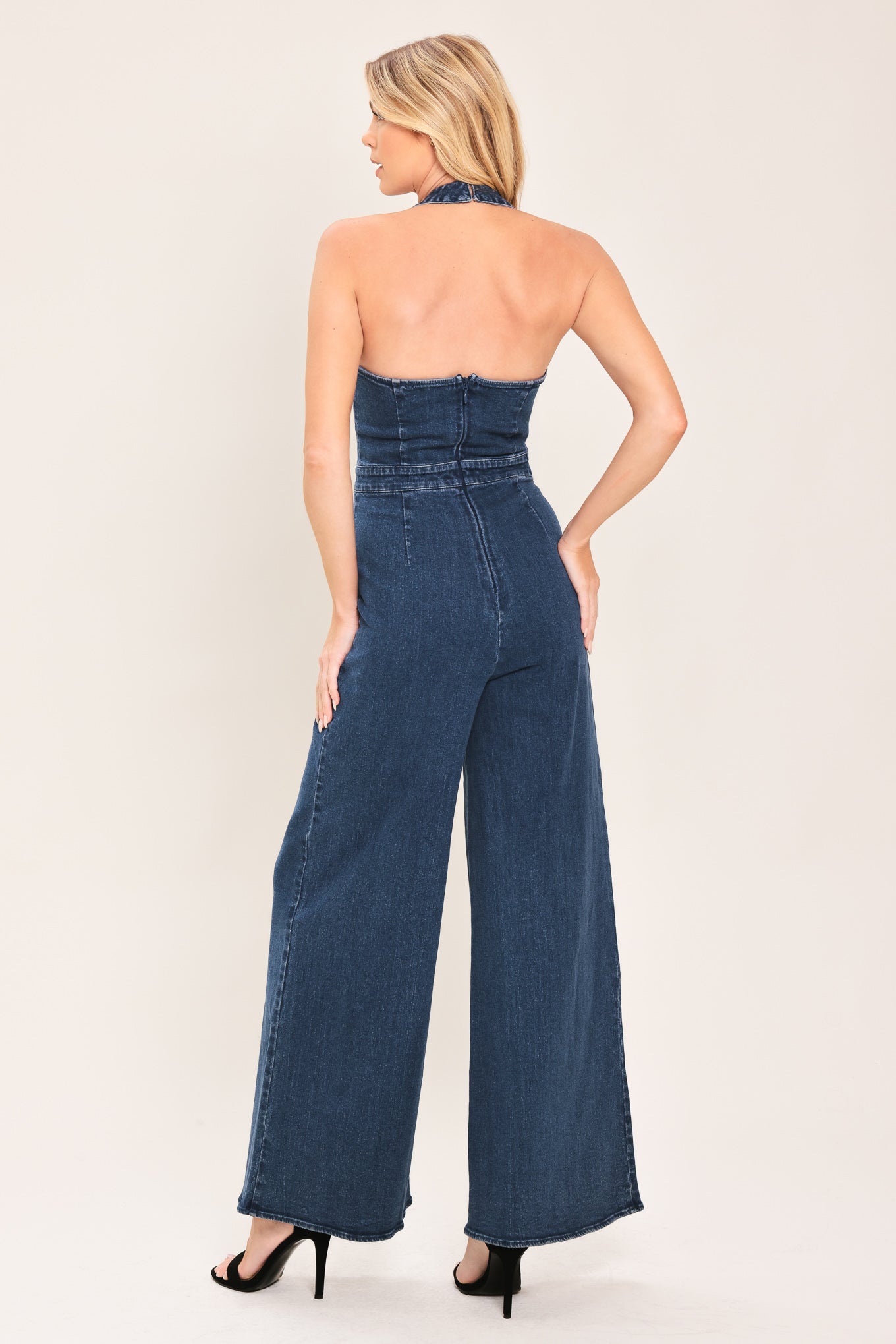 BLUE JEAN  DENIM JUMPSUIT