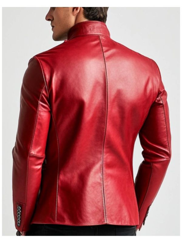 Joshua Red Leather Jacket