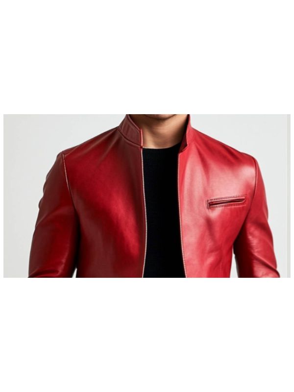 Joshua Red Leather Jacket
