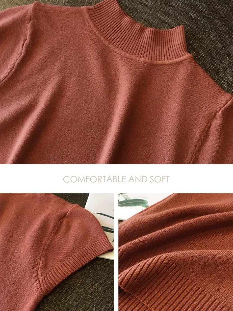 Turtleneck T-Shirt Women's Fashion