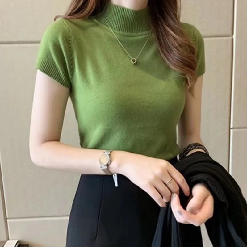 Turtleneck T-Shirt Women's Fashion