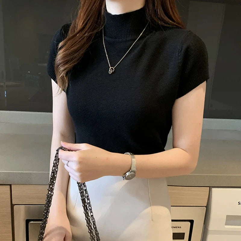 Turtleneck T-Shirt Women's Fashion