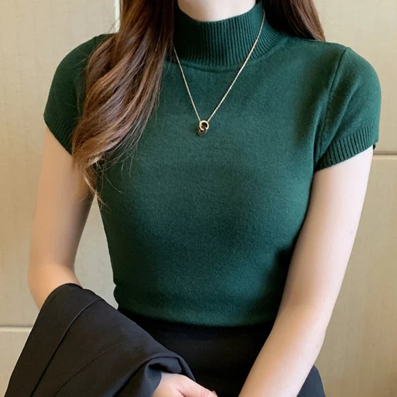 Turtleneck T-Shirt Women's Fashion