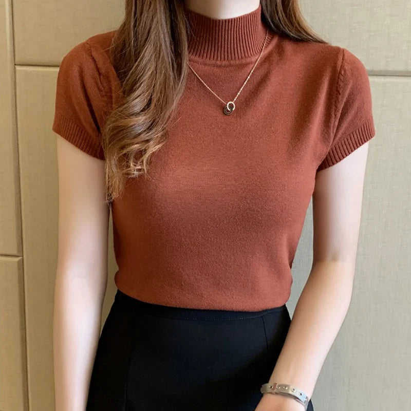 Turtleneck T-Shirt Women's Fashion