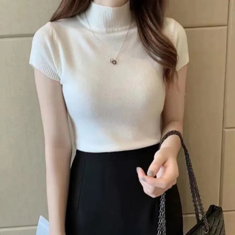 Turtleneck T-Shirt Women's Fashion