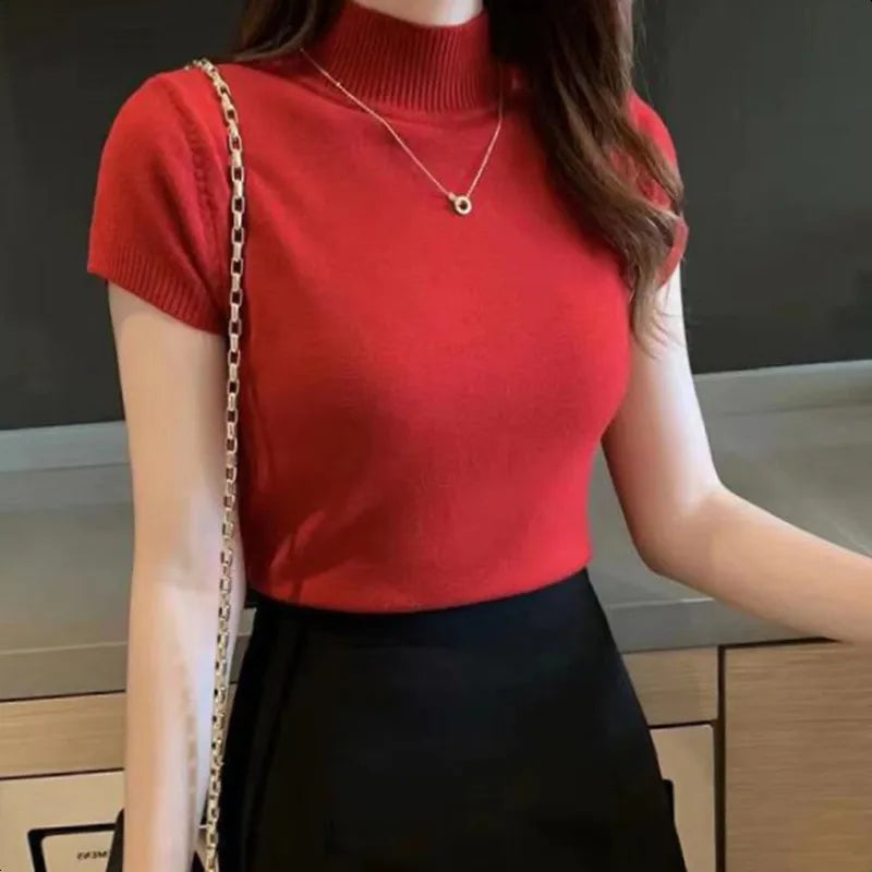 Turtleneck T-Shirt Women's Fashion