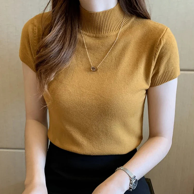 Turtleneck T-Shirt Women's Fashion