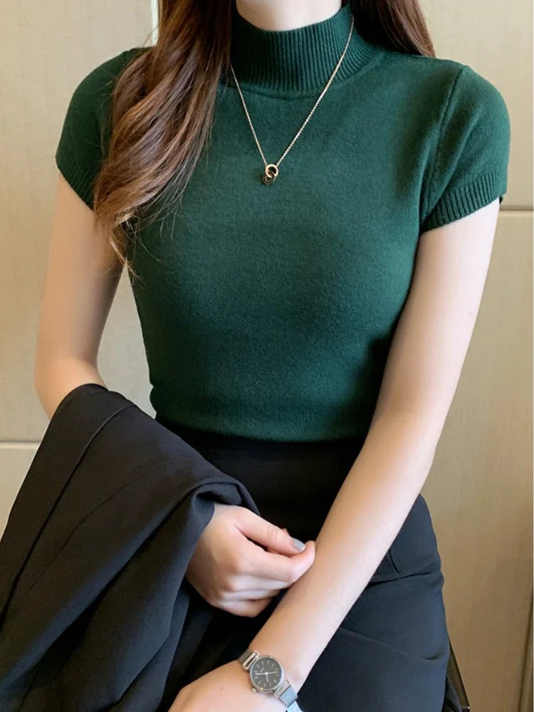 Turtleneck T-Shirt Women's Fashion