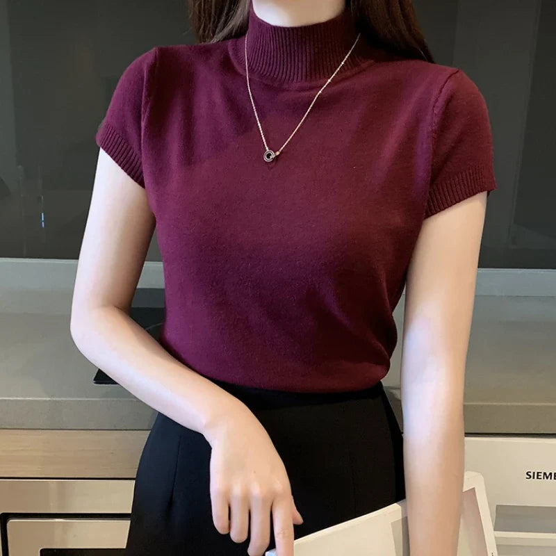 Turtleneck T-Shirt Women's Fashion