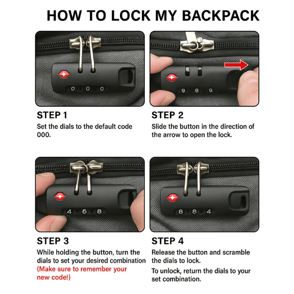 All-in-One Backpack with Anti-Theft lock Fits Laptops