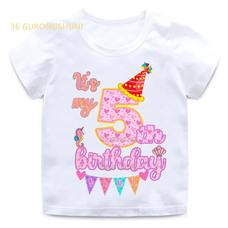 Girl Birthday Cartoon T Shirt