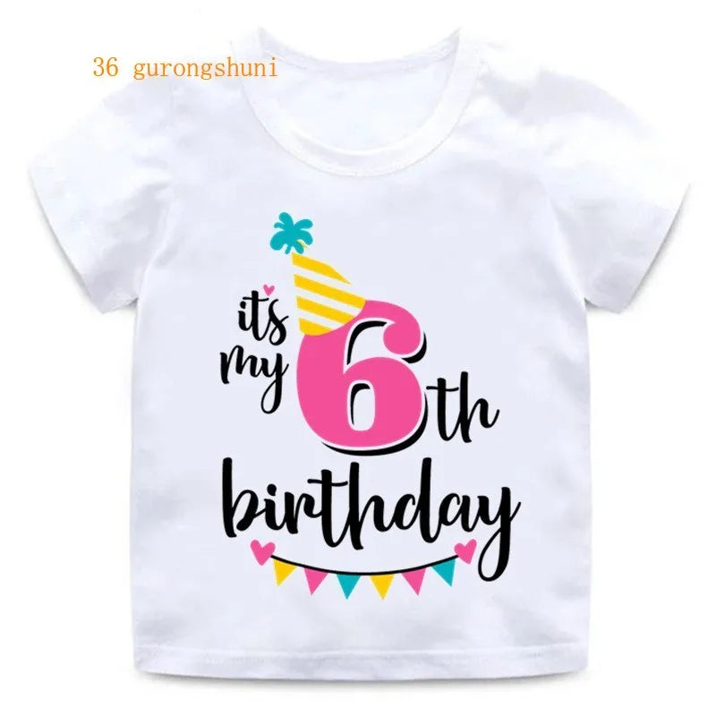 Girl Birthday Cartoon T Shirt