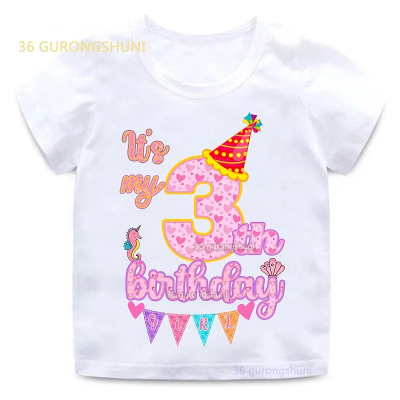 Girl Birthday Cartoon T Shirt