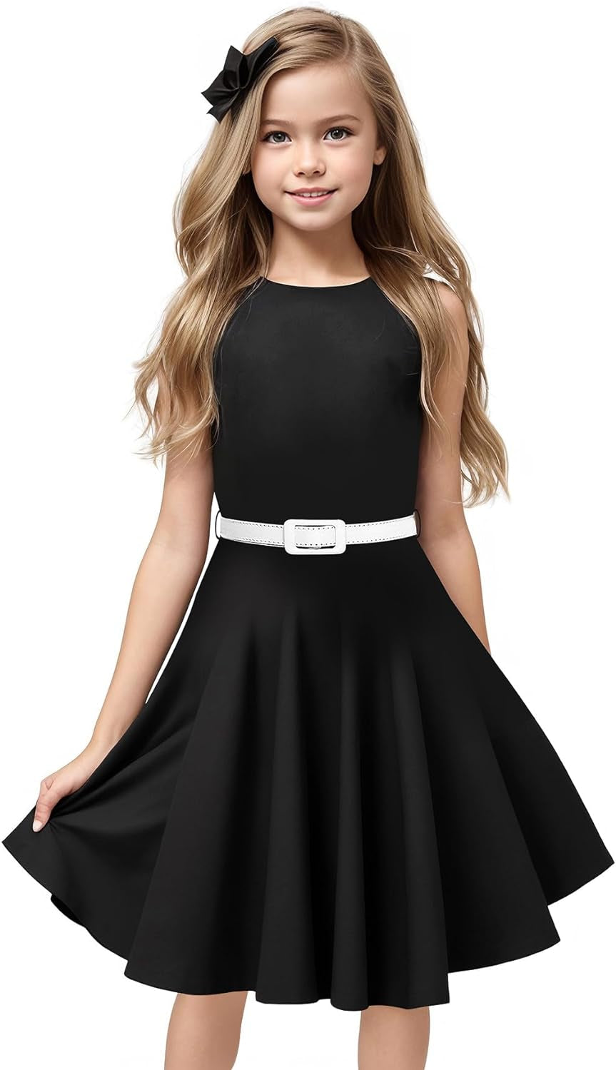 Girls Vintage Dress 50S Retro Twirling