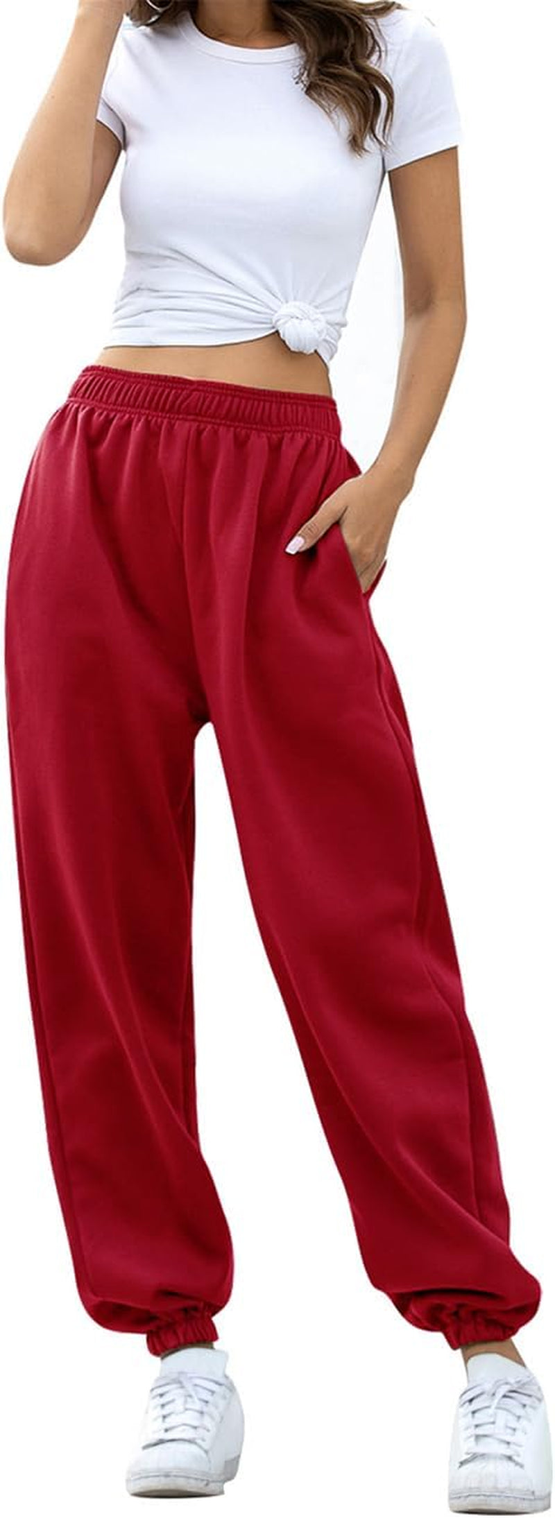  High Waisted Sweatpants Workout Active