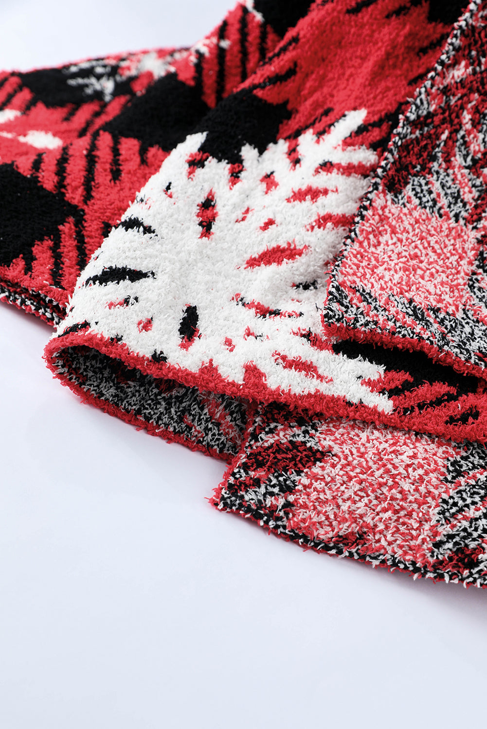Red Christmas Snowflake Blanket