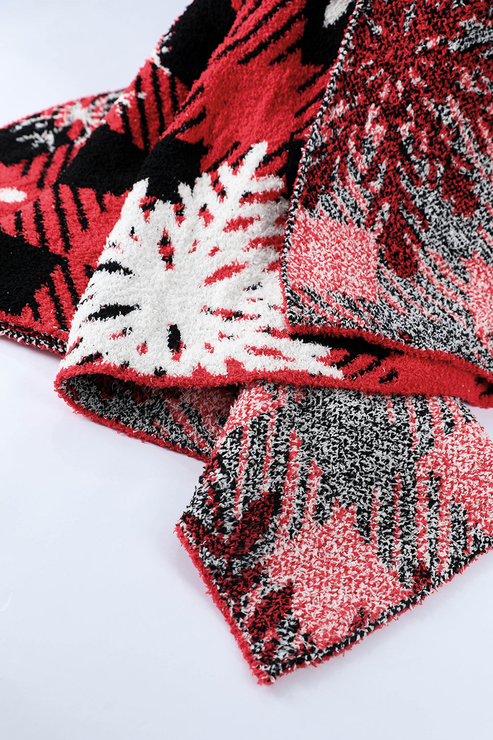 Red Christmas Snowflake Blanket