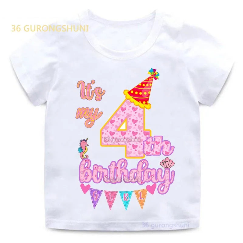 Girl Birthday Cartoon T Shirt