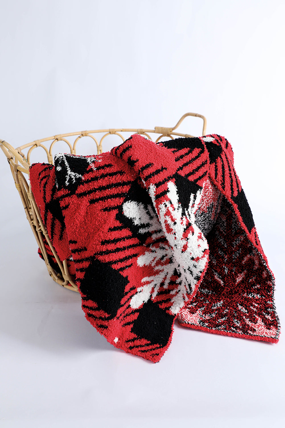 Red Christmas Snowflake Blanket