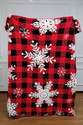 Red Christmas Snowflake Blanket