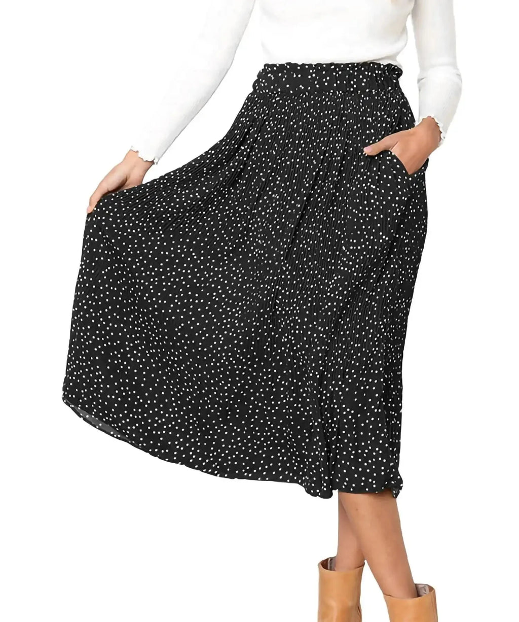  High Waist Maxi Skirt with Pockets Dresses