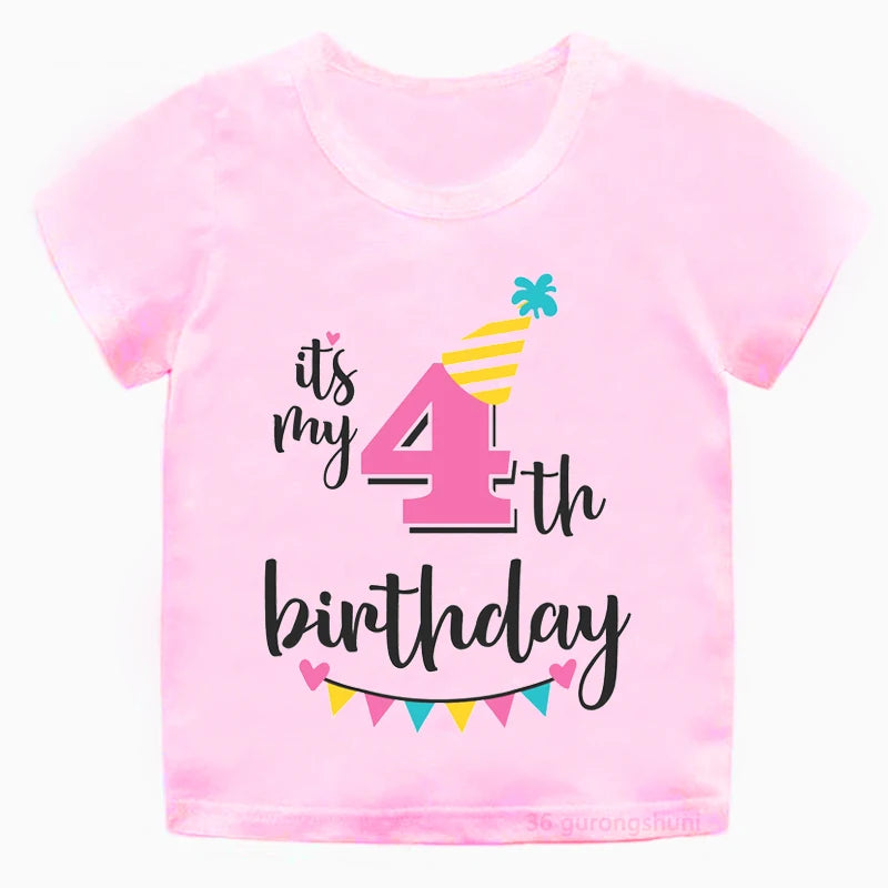Girl Birthday Cartoon T Shirt