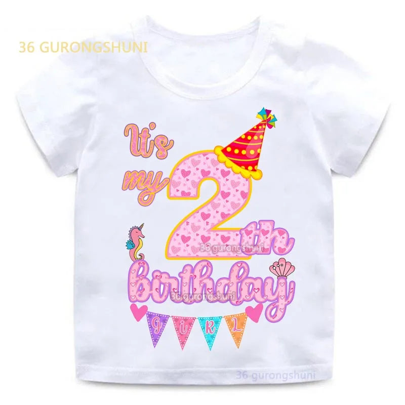 Girl Birthday Cartoon T Shirt