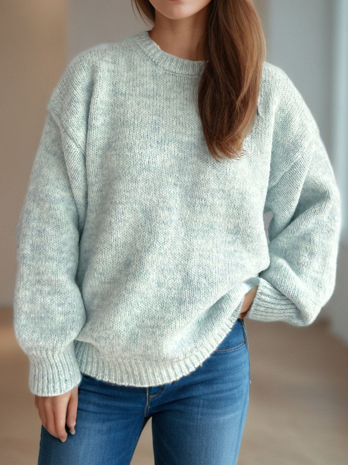 Sweater-Round Neck Long Sleeve