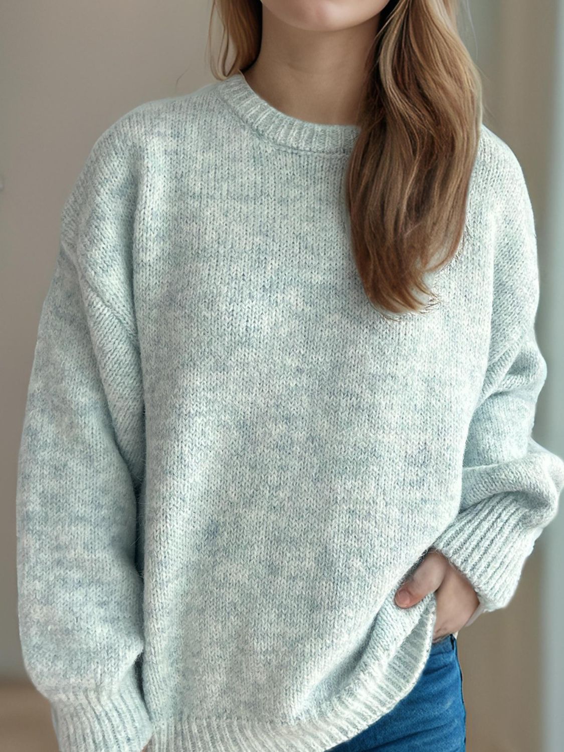 Sweater-Round Neck Long Sleeve