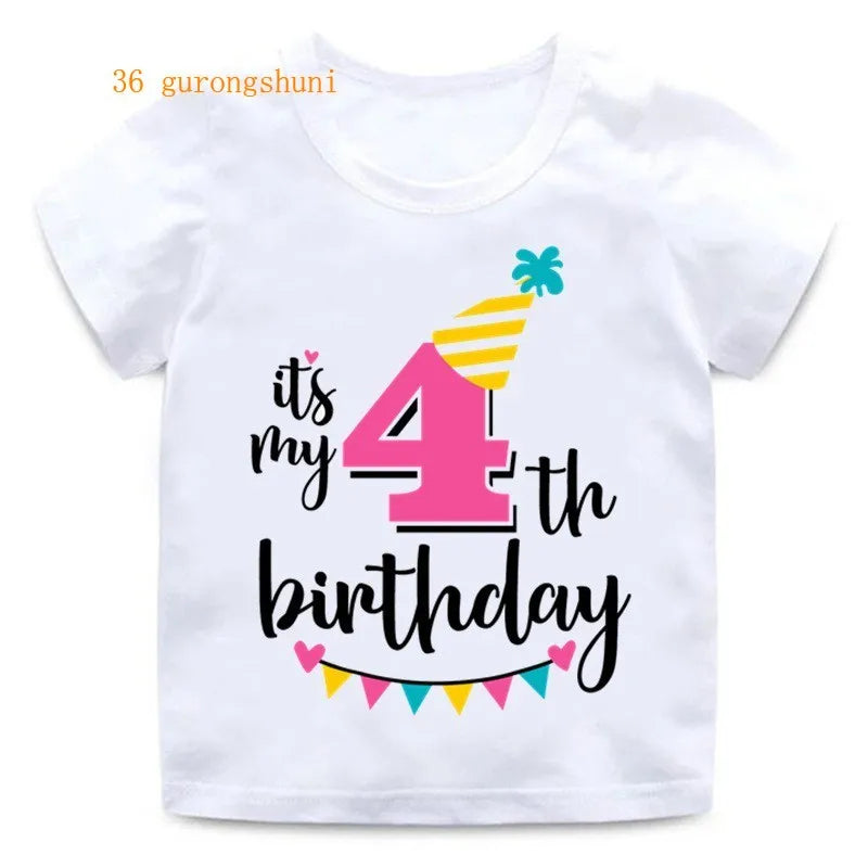 Girl Birthday Cartoon T Shirt