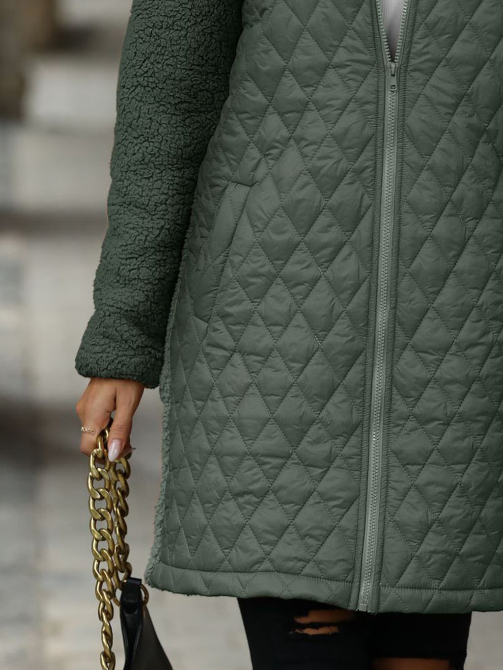 Long Sleeve Hooded Coat