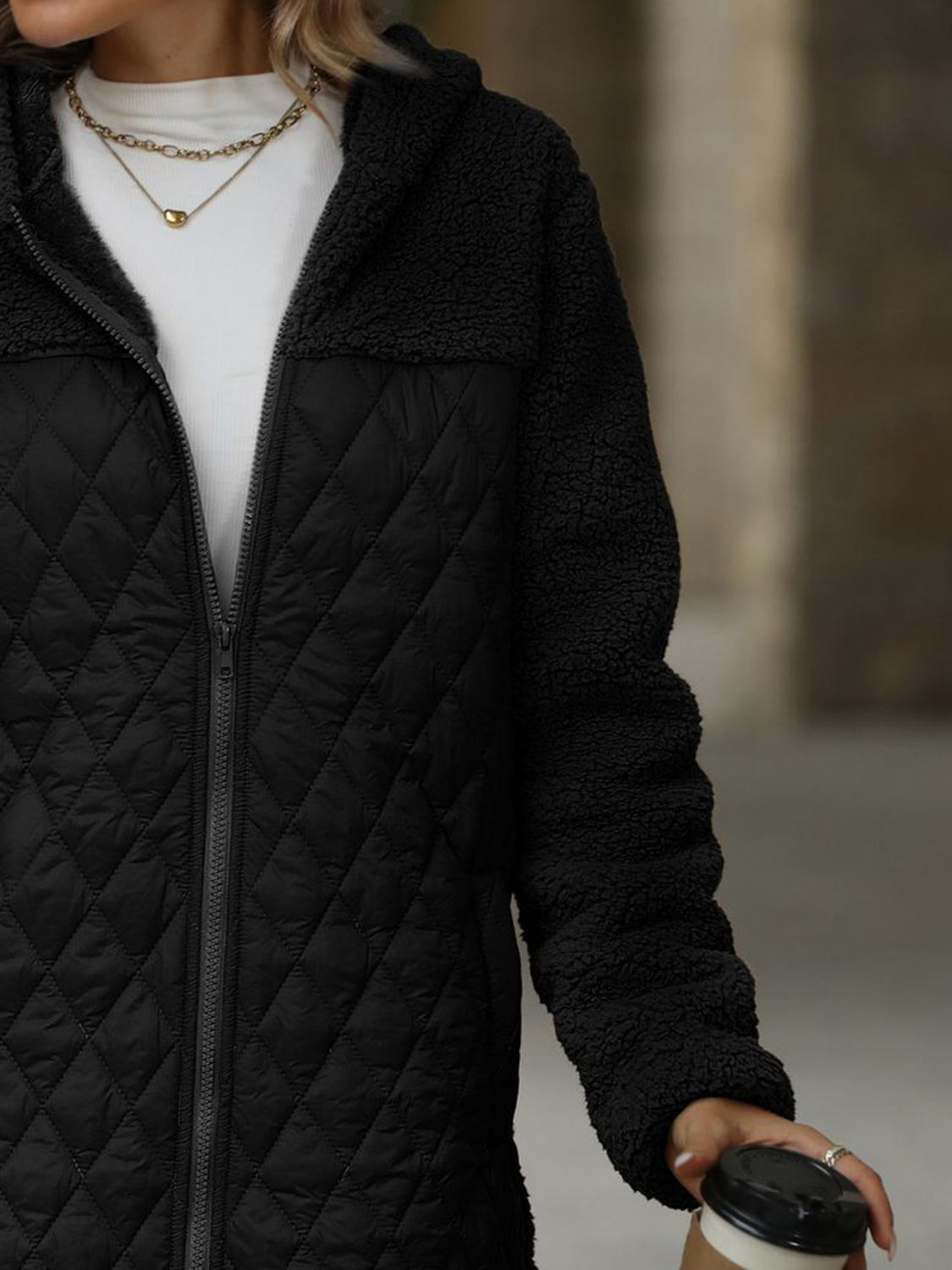 Long Sleeve Hooded Coat