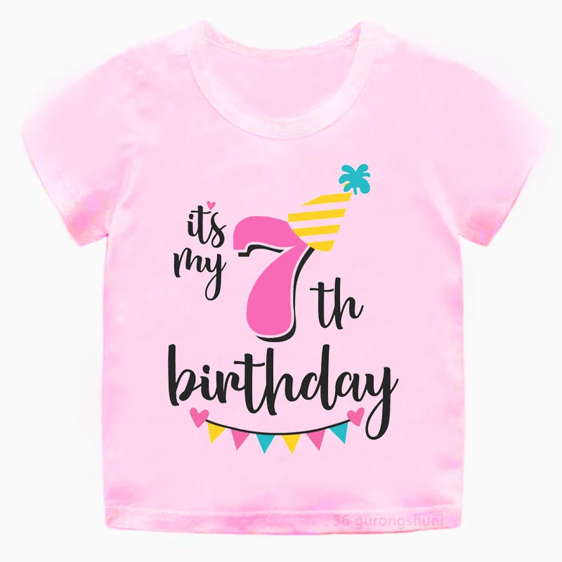 Girl Birthday Cartoon T Shirt