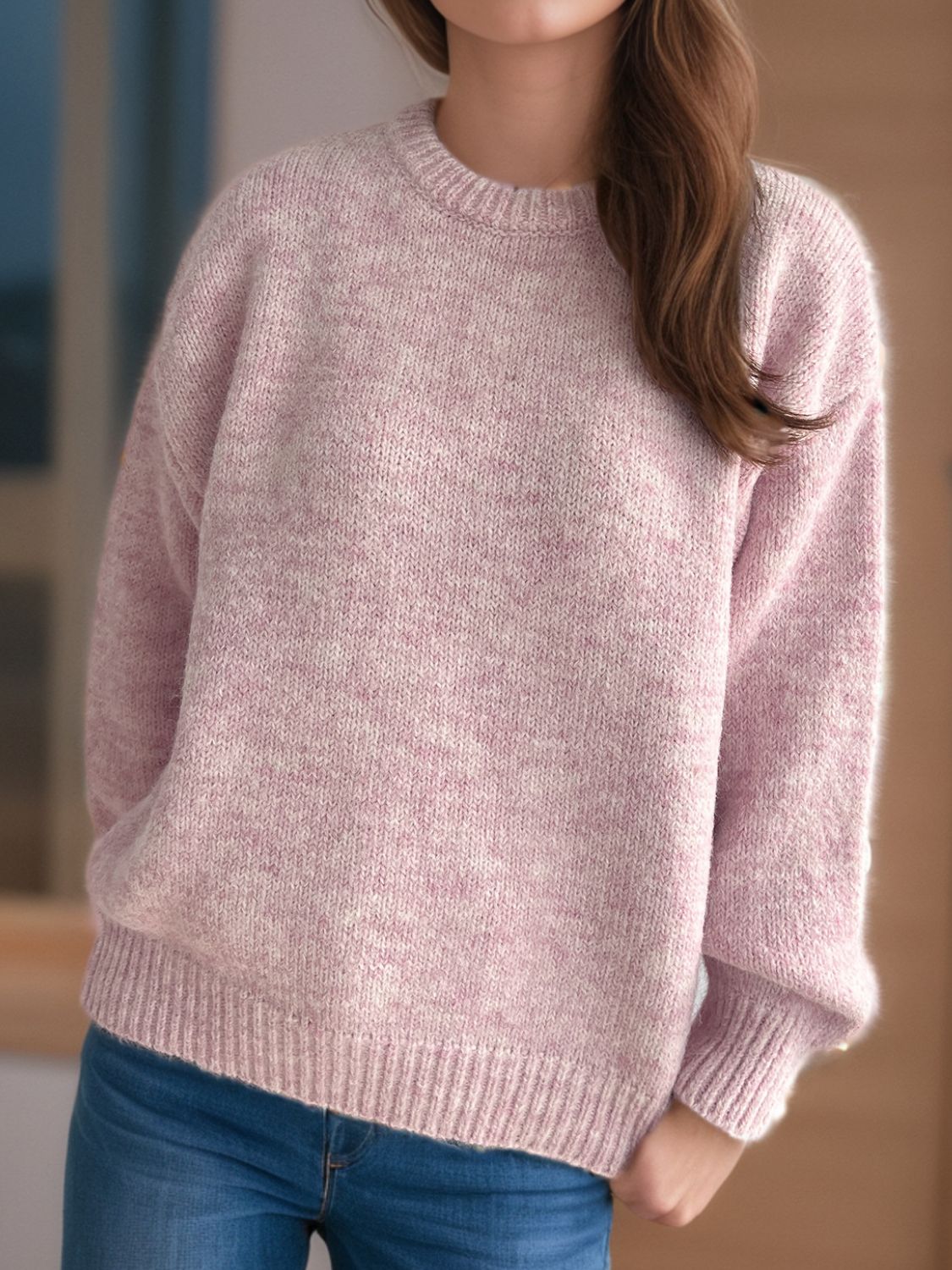 Sweater-Round Neck Long Sleeve