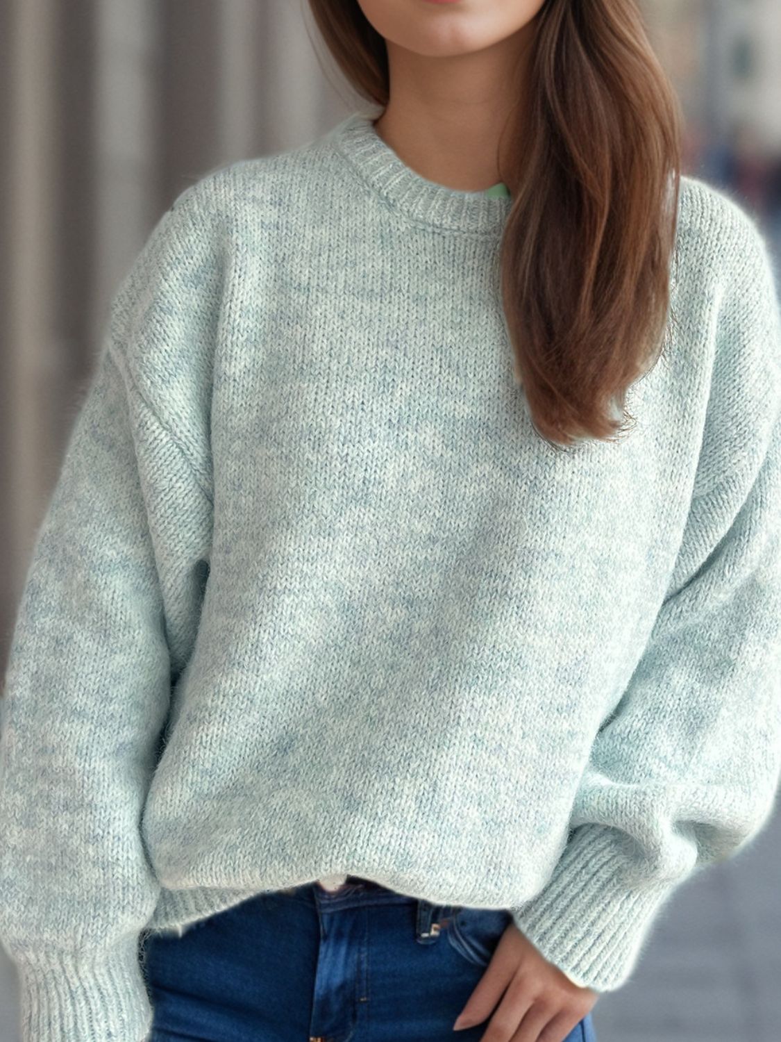 Sweater-Round Neck Long Sleeve
