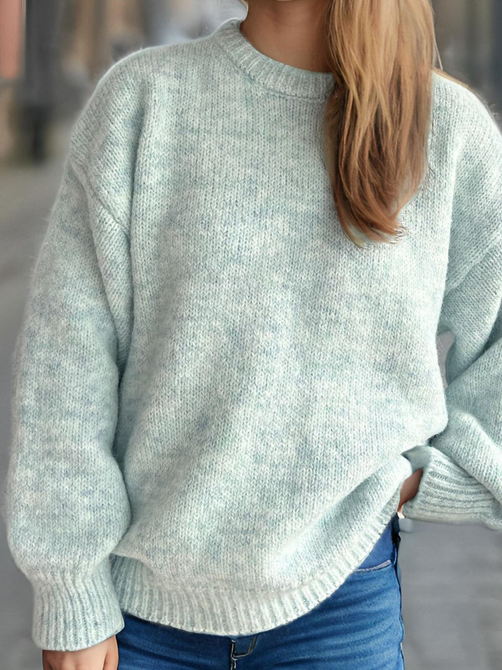 Sweater-Round Neck Long Sleeve