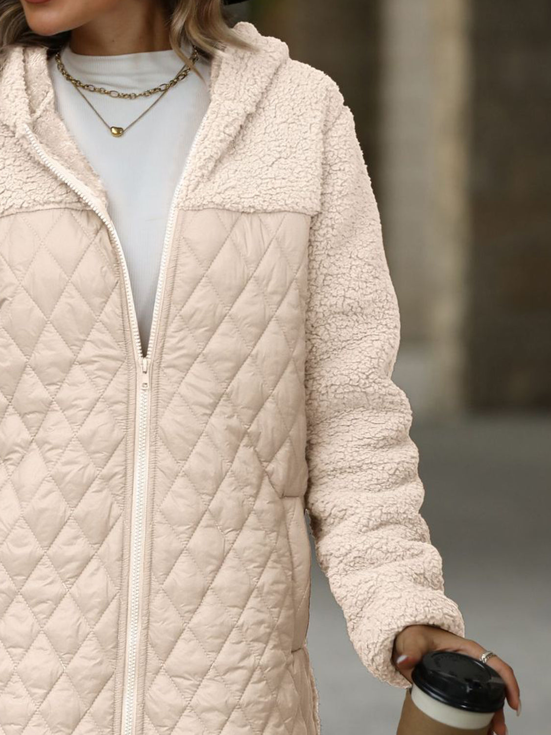 Long Sleeve Hooded Coat