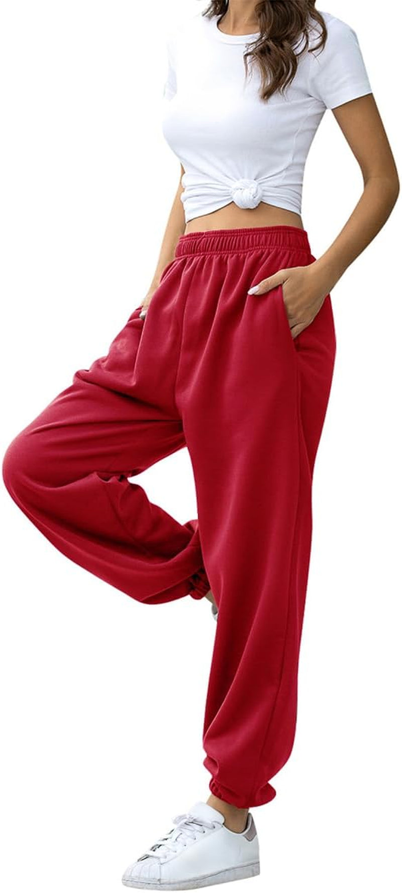  High Waisted Sweatpants Workout Active