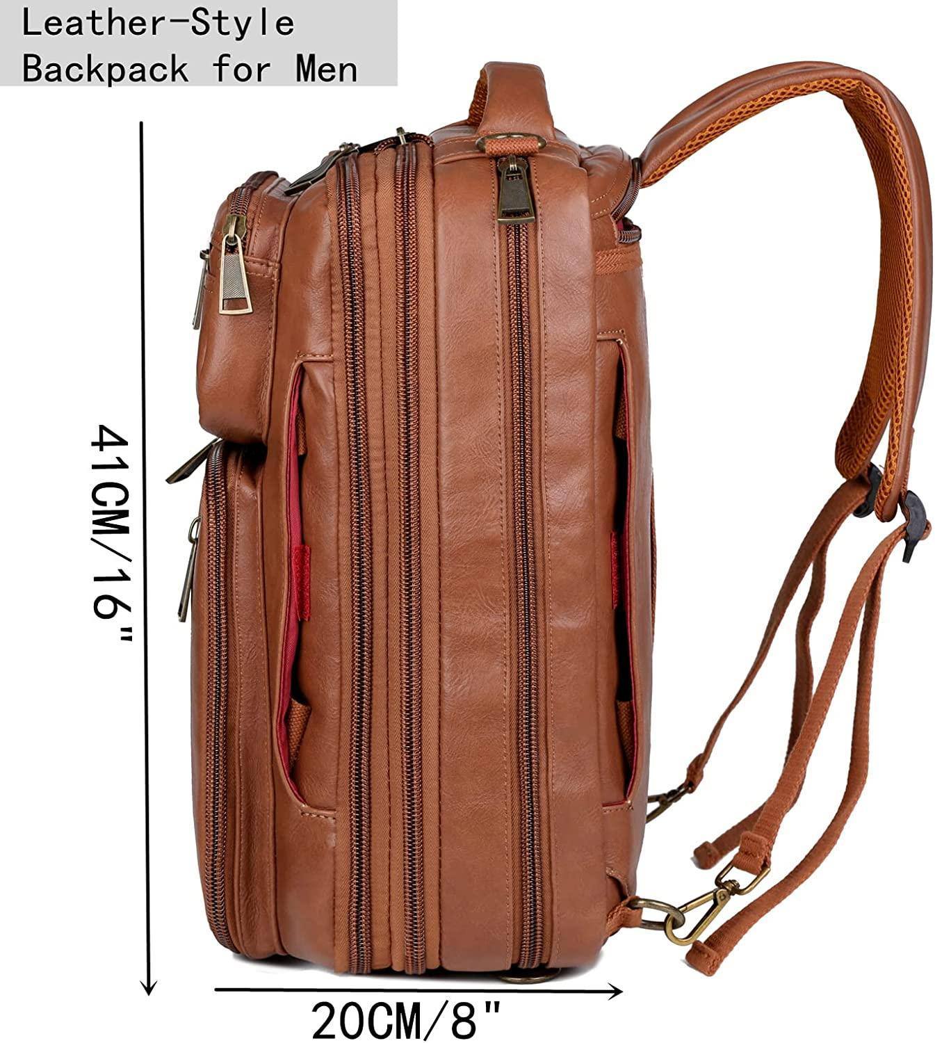 Men's Vegan Leather Backpack