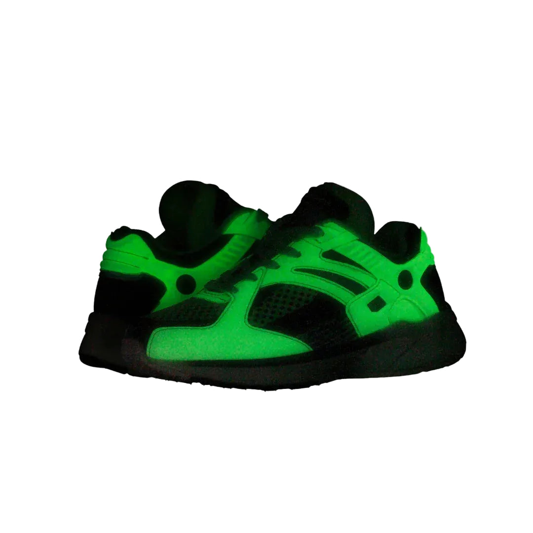 LA Gear Kids Catapult Light-Up x Glow Lowtop | Neon Yellow x Black