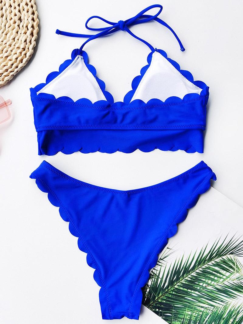 Summer Blue Bikini Women Swimwear